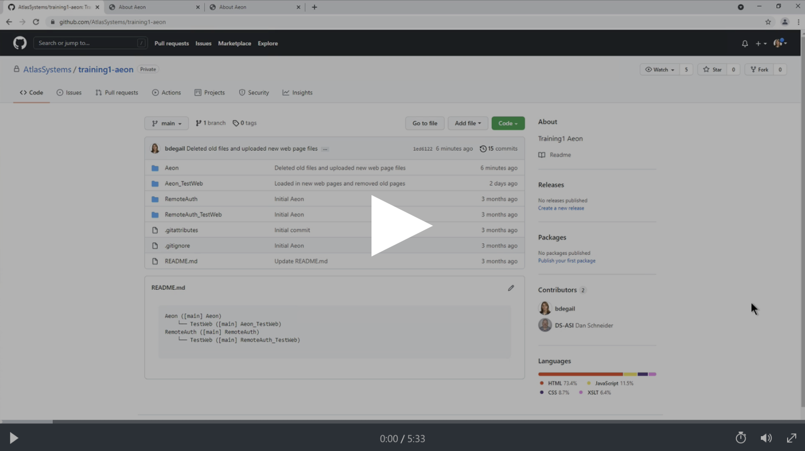 Making Changes video link