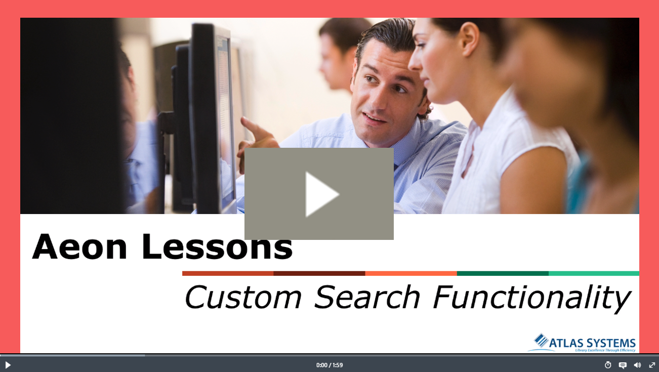Customer Search Functionality Video