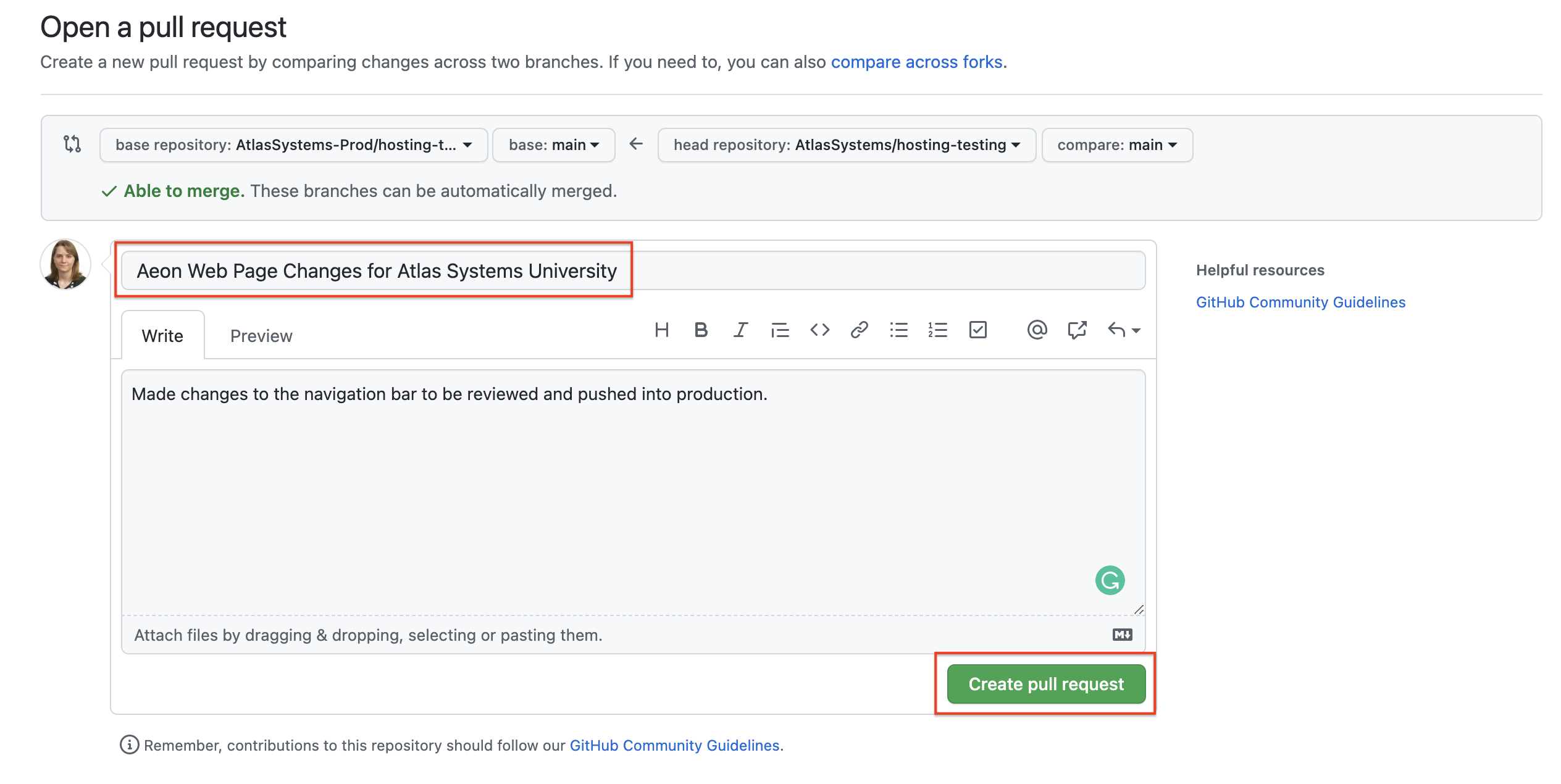 Editing Atlas-Hosted Aeon Web Pages in GitHub – Atlas Systems