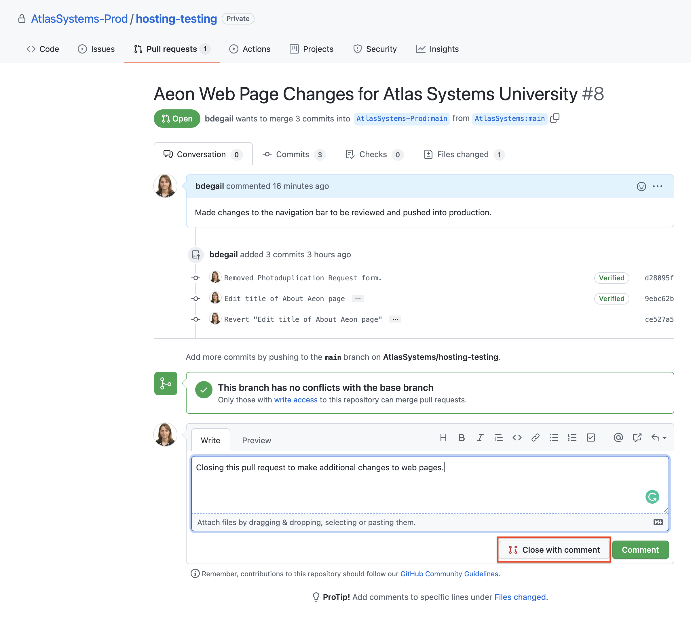 Editing Atlas-Hosted Aeon Web Pages in GitHub – Atlas Systems